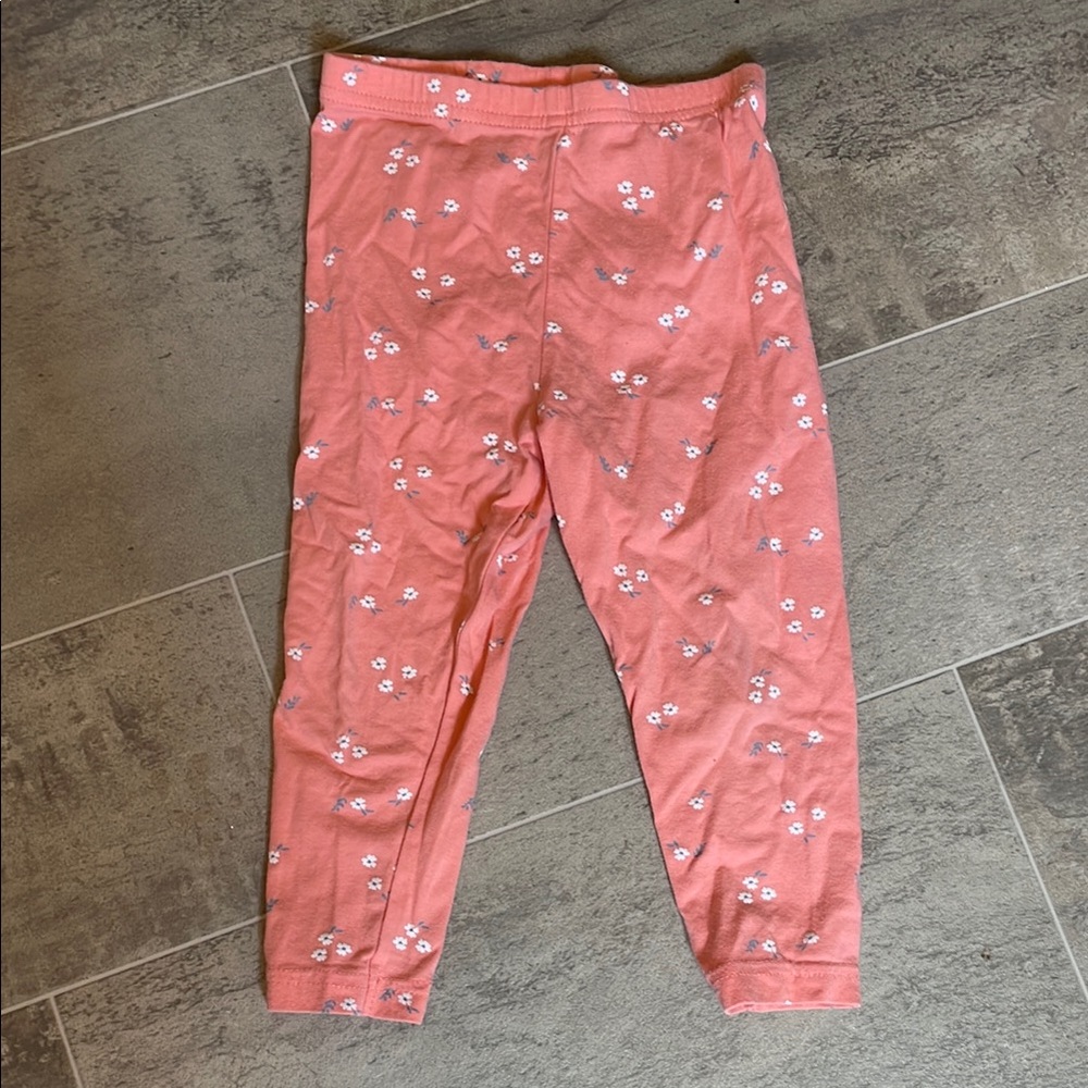 2/$10 Carter's Coral Floral Leggings